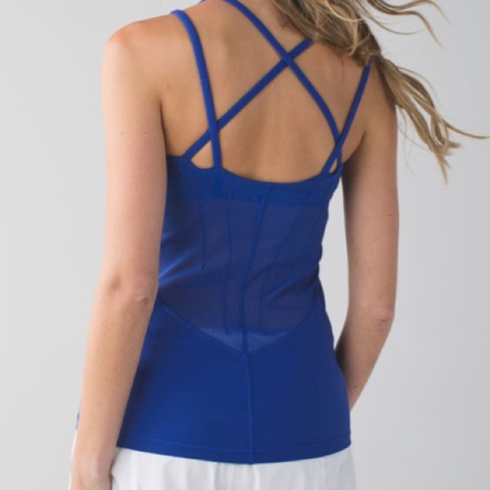 Lululemon mesh back Criss cross tank top